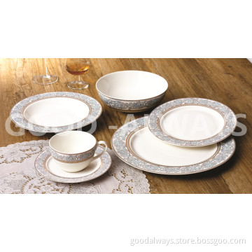 Gold 6-Piece Place Set New Bone China